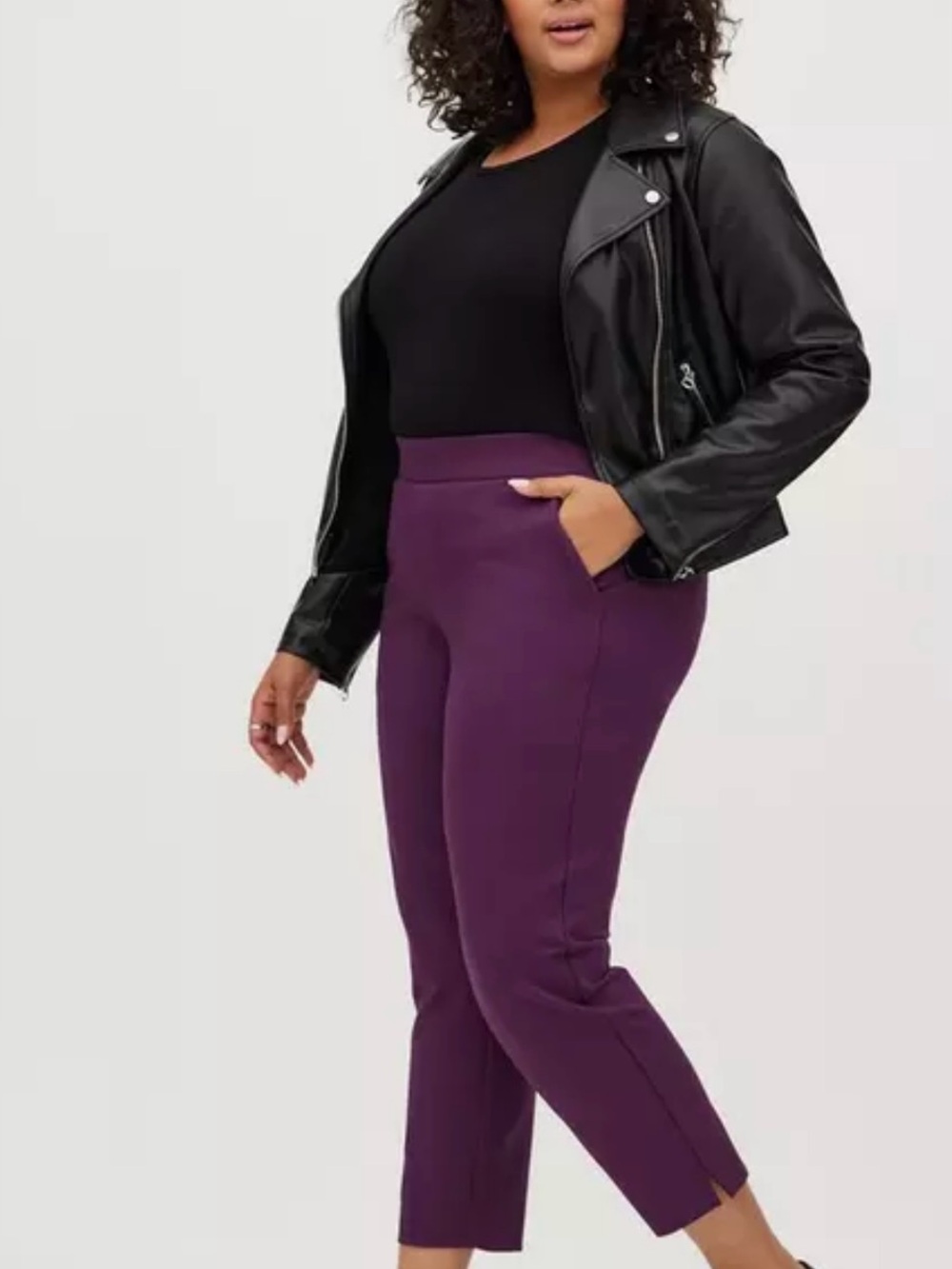 torrid Slim Ankle Pants in Deep Purple